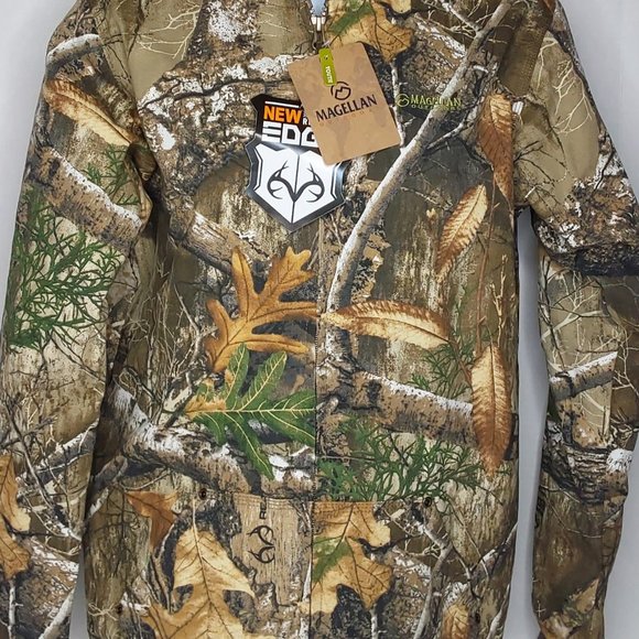 'MEG.OUTDOORS' HUNT-GEAR INSULATED HOODIE CAMO COAT 'REALTREE EDGE' FULL-ZIP - Picture 5 of 16